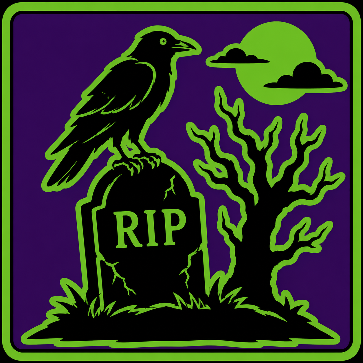 Raven on Tombstone