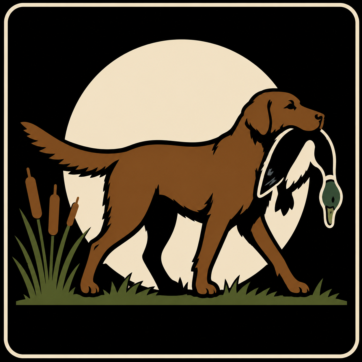 Retriever With Duck